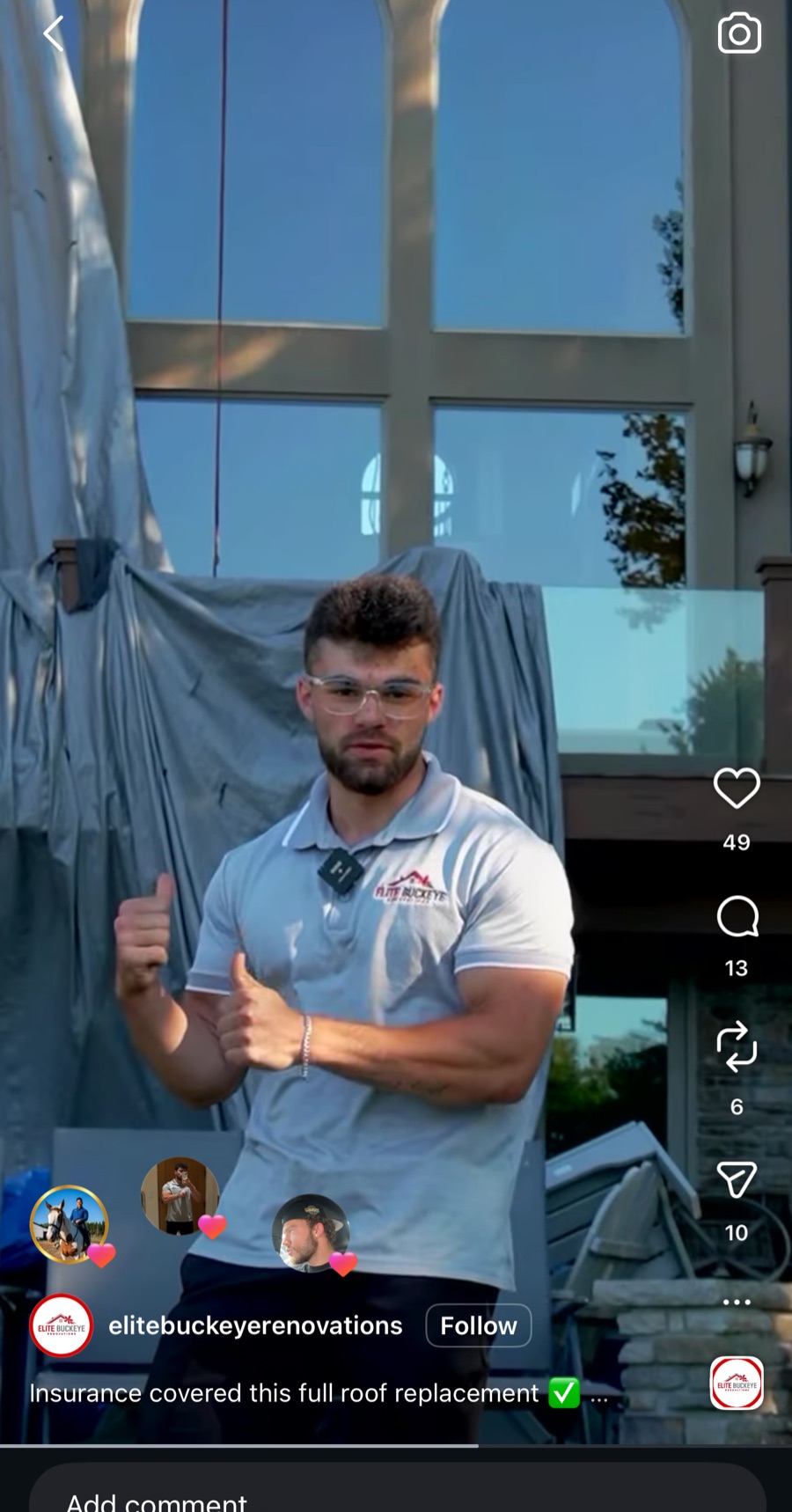 Randy today, running his own roofing company