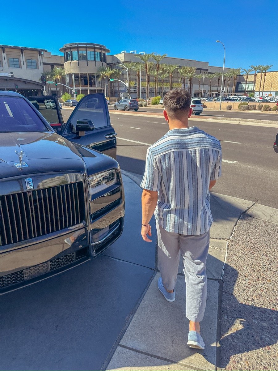 Anthony with Rolls Royce